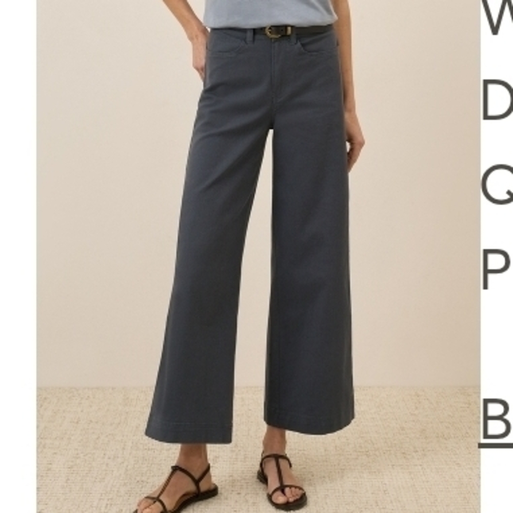 Pact Organic Cotton Twill Wide Leg Pants